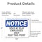 Signmission Dogs At Play Employees Only Past This Point OSHA Notice Sign, Aluminum, 10in W x 7in L, 2PK OS-2PACK-NS-A-710-L-11437 - alternate 4